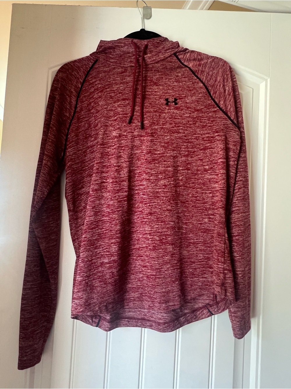 Under Armour Women's Red Heathered Cowl Neck Pullover